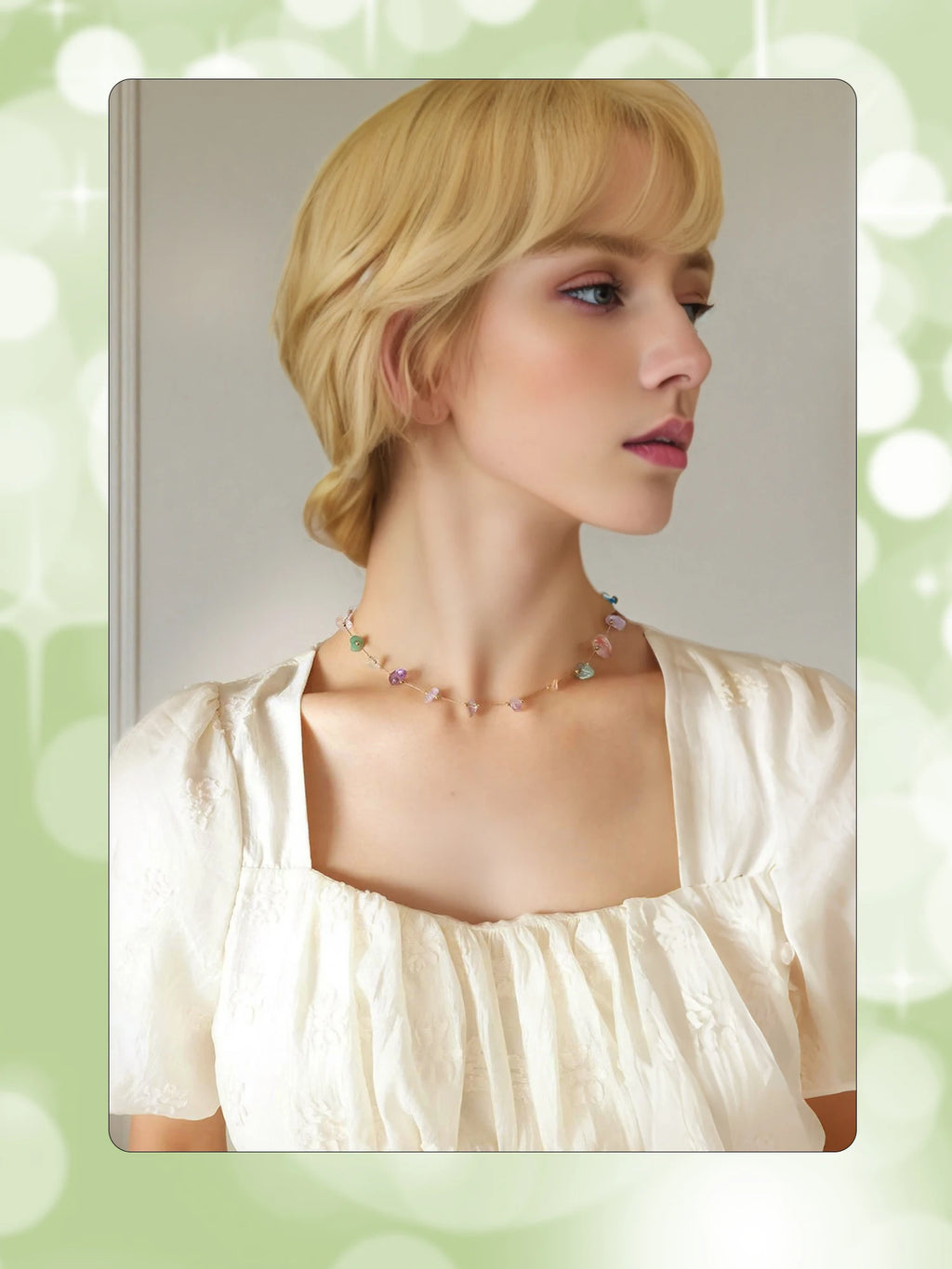 Colorful NonSense Stones Necklace & Bracelet