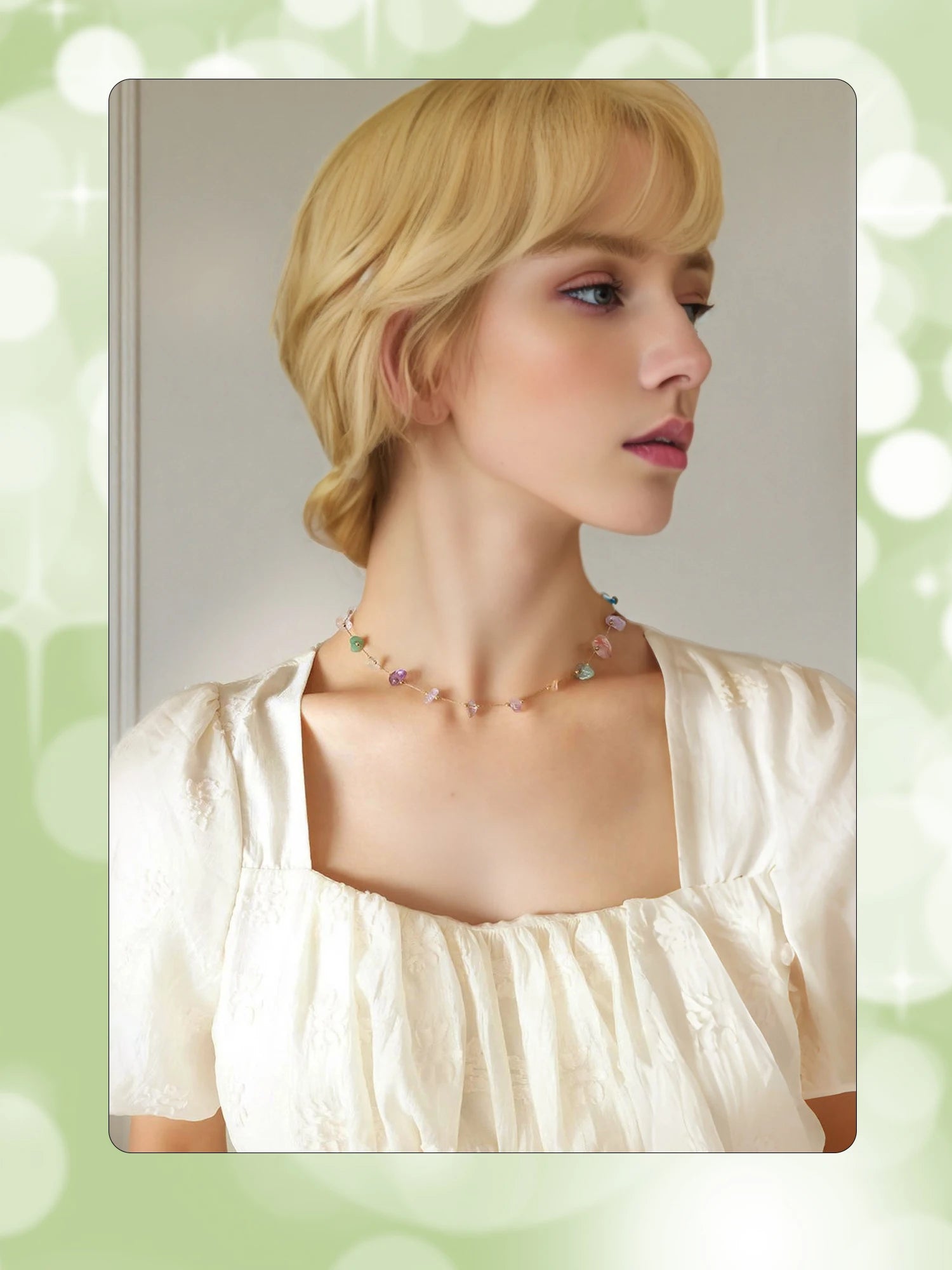 Colorful NonSense Stones Necklace & Bracelet