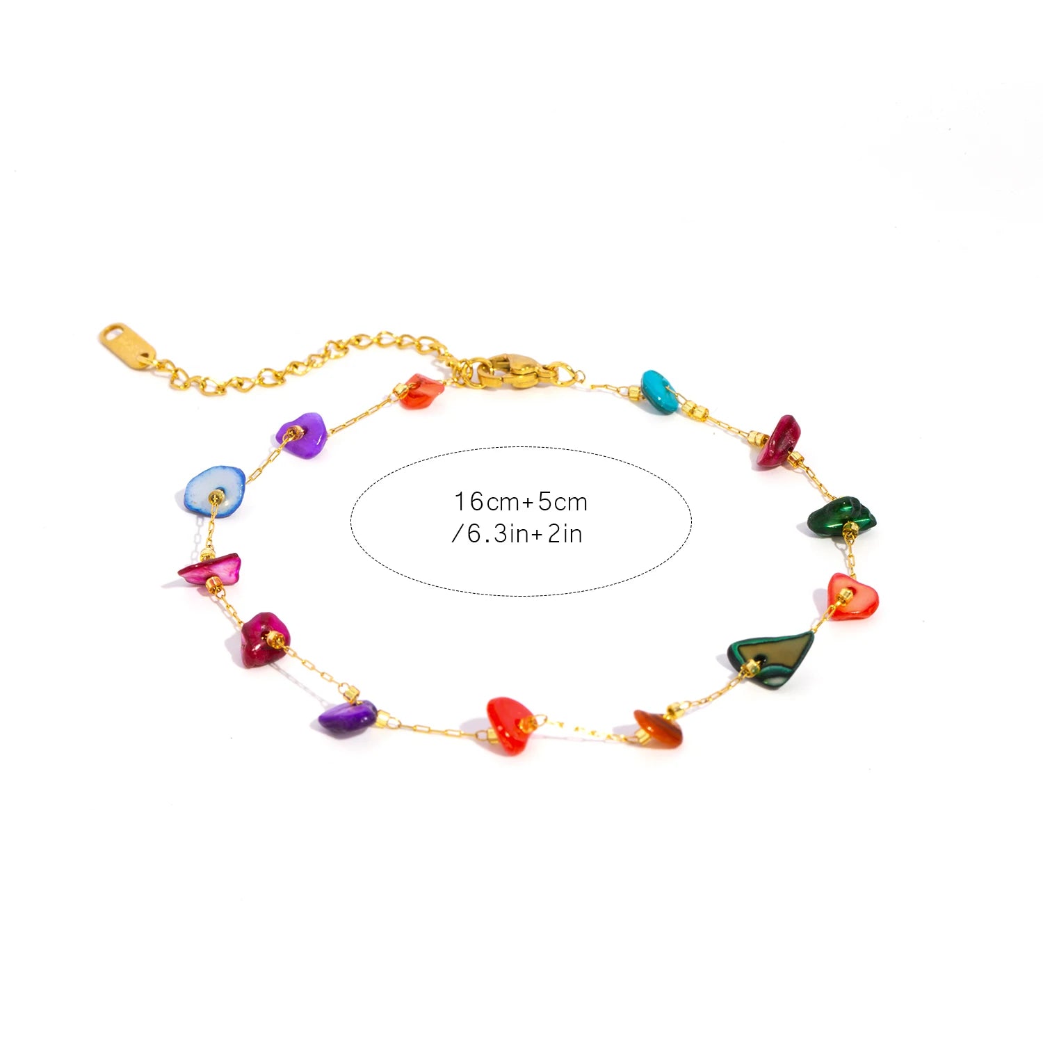 Colorful NonSense Stones Necklace & Bracelet