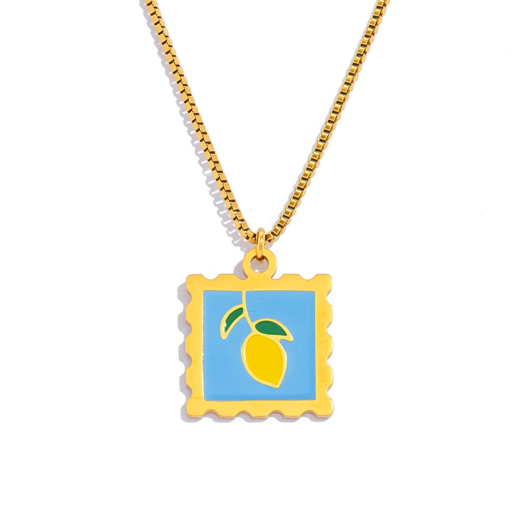 Cherry Lemon Strawberry Necklace