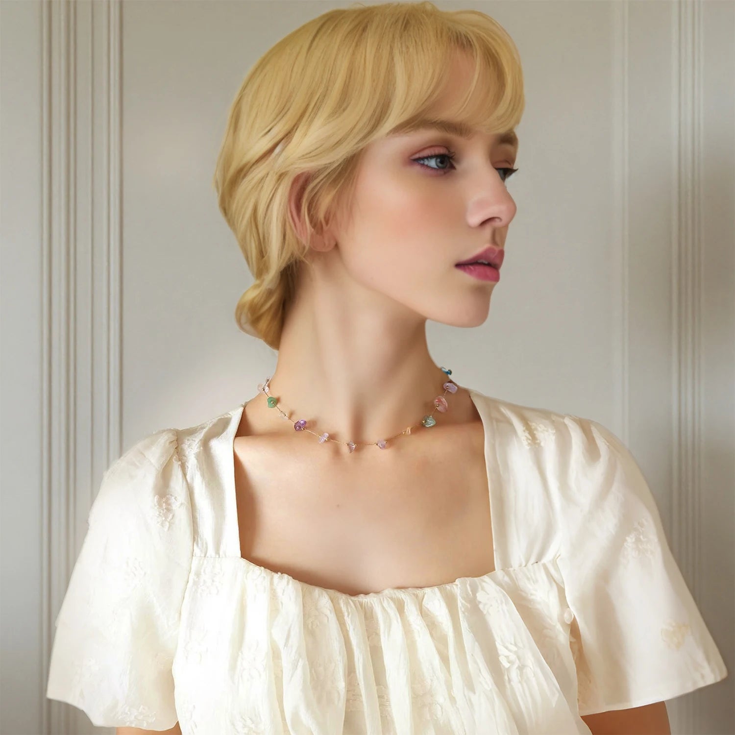 Colorful NonSense Stones Necklace & Bracelet