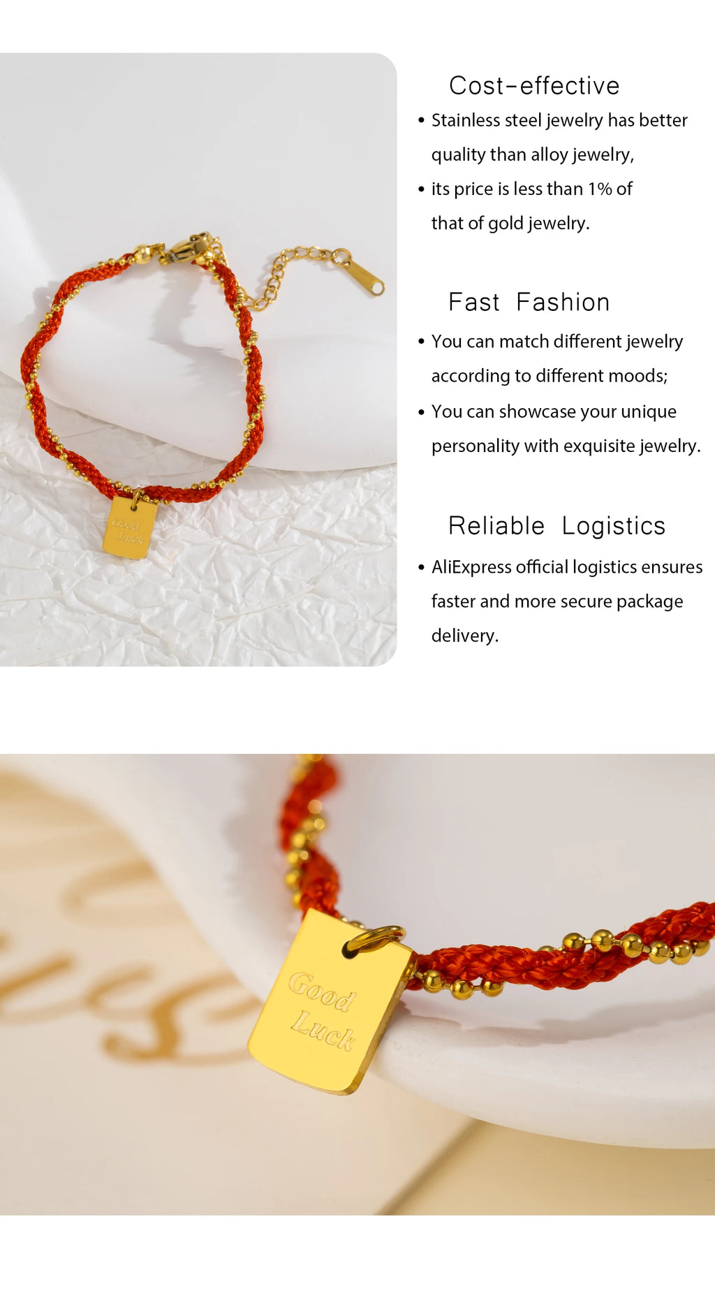 Braided Good Luck Charm Bracelet