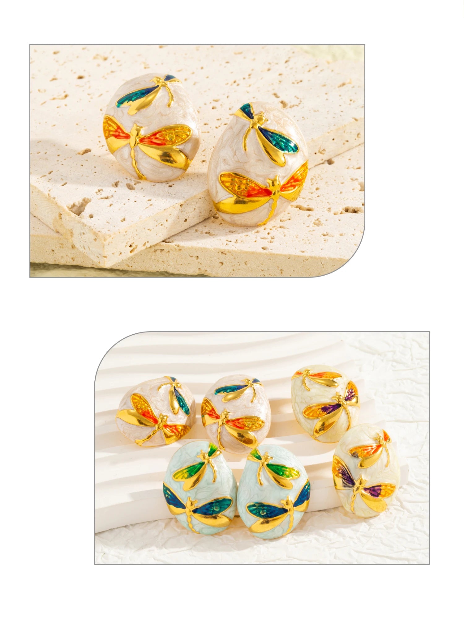 Colorful Dragonfly Earrings