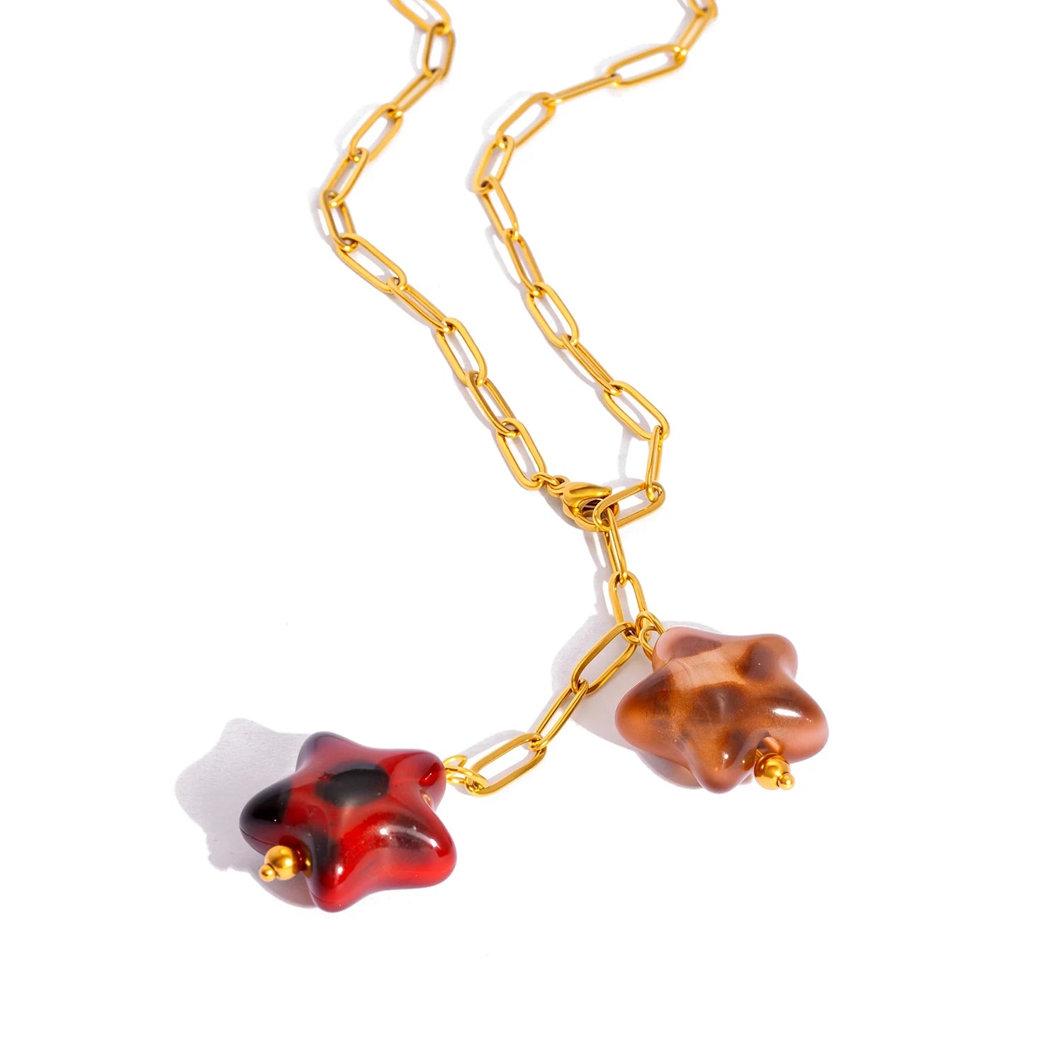 Double Star Pendant Necklace