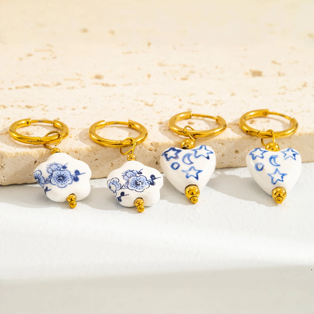Chinese Porcelain Earrings