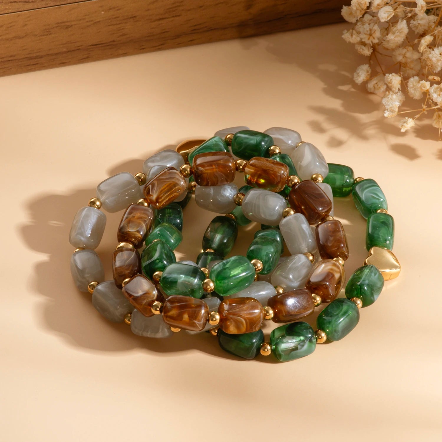 Resin Beads Charm Bracelet