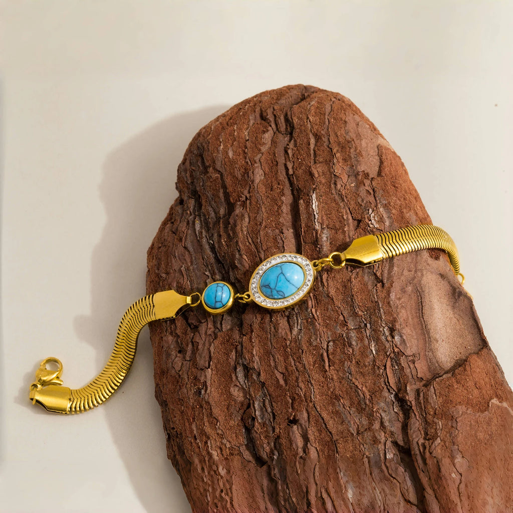 Elliptical Turquoise Bracelet