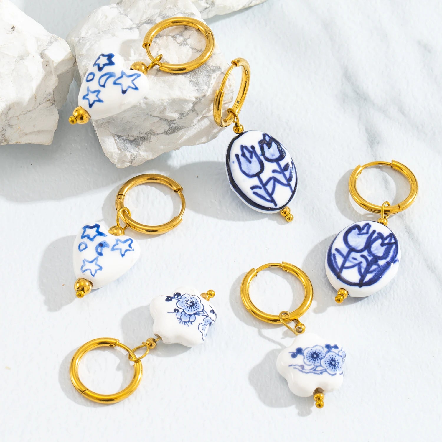 Chinese Porcelain Earrings