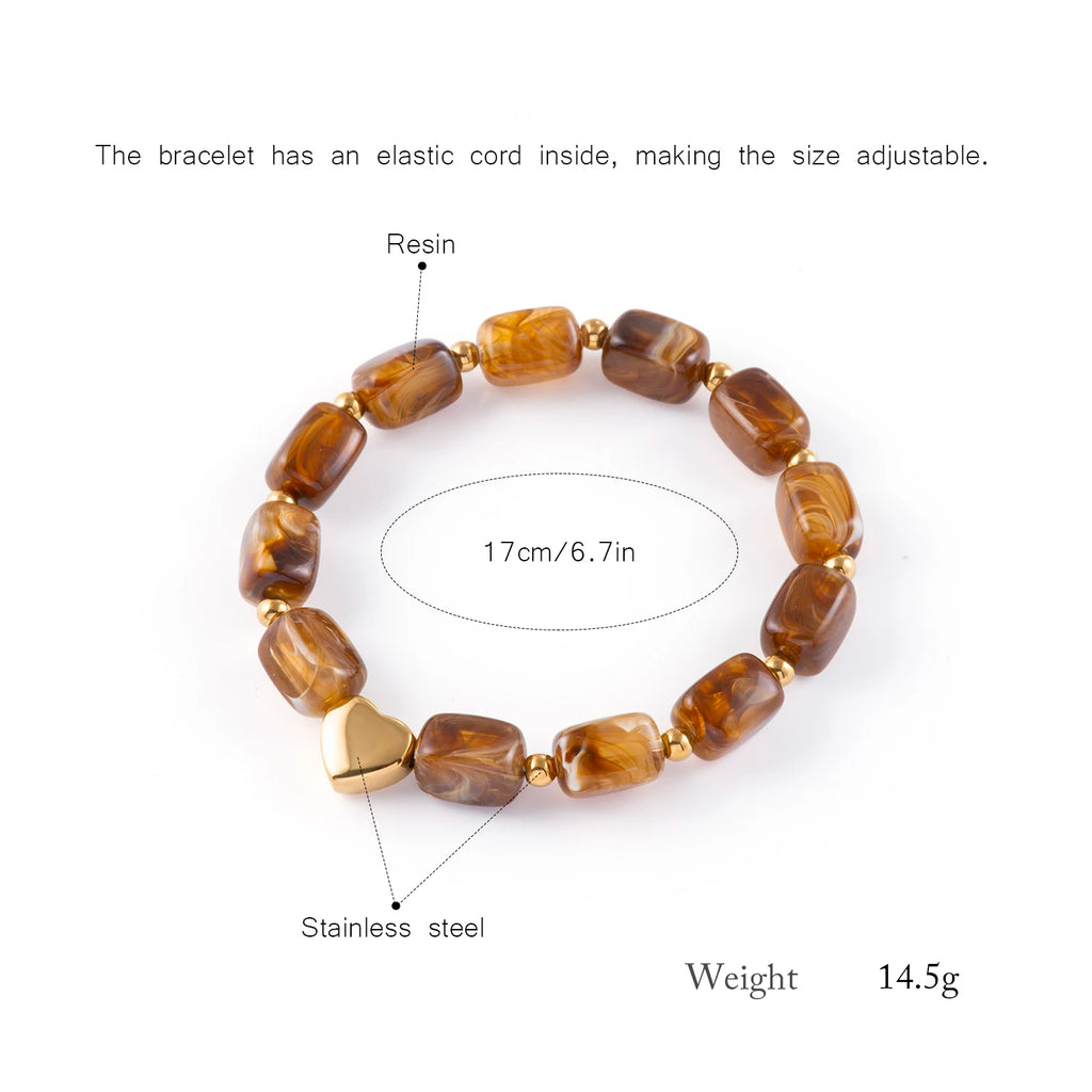Resin Beads Charm Bracelet