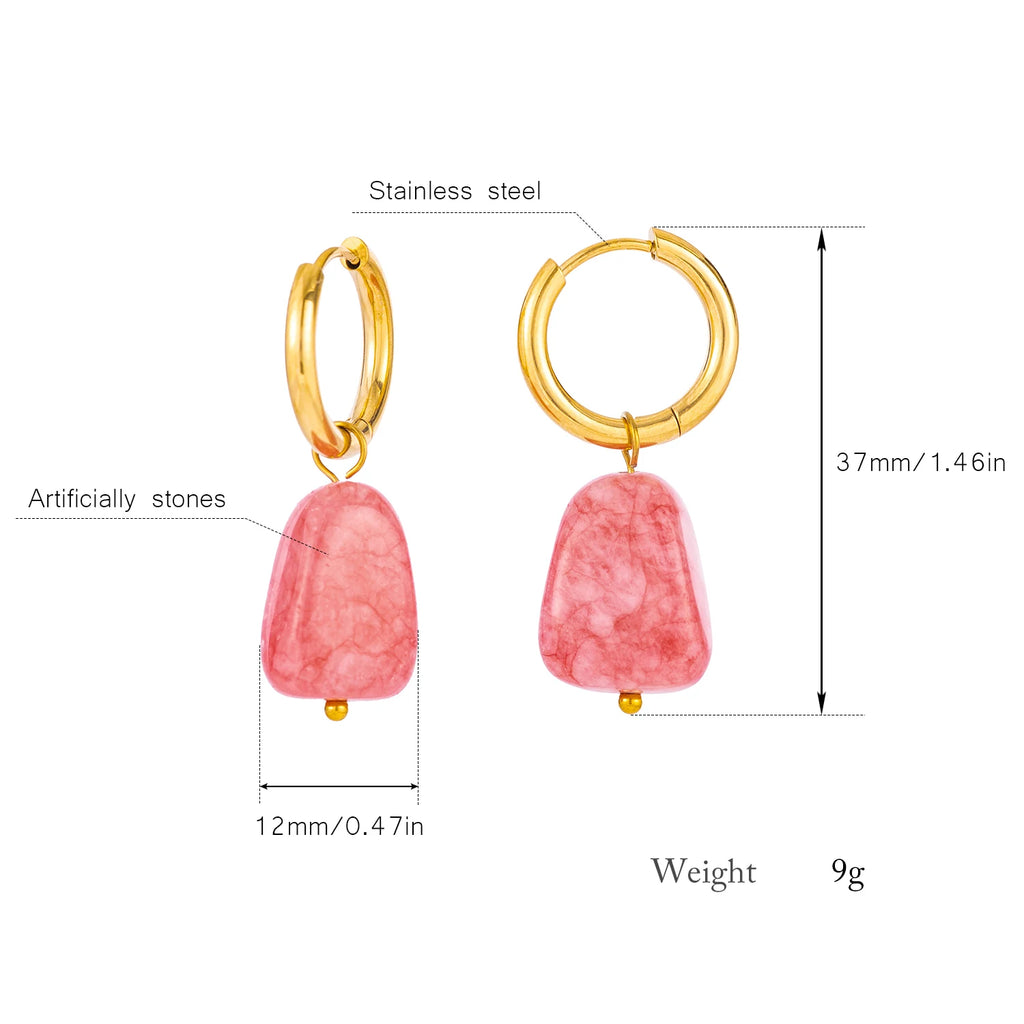Stone Drop Earrings