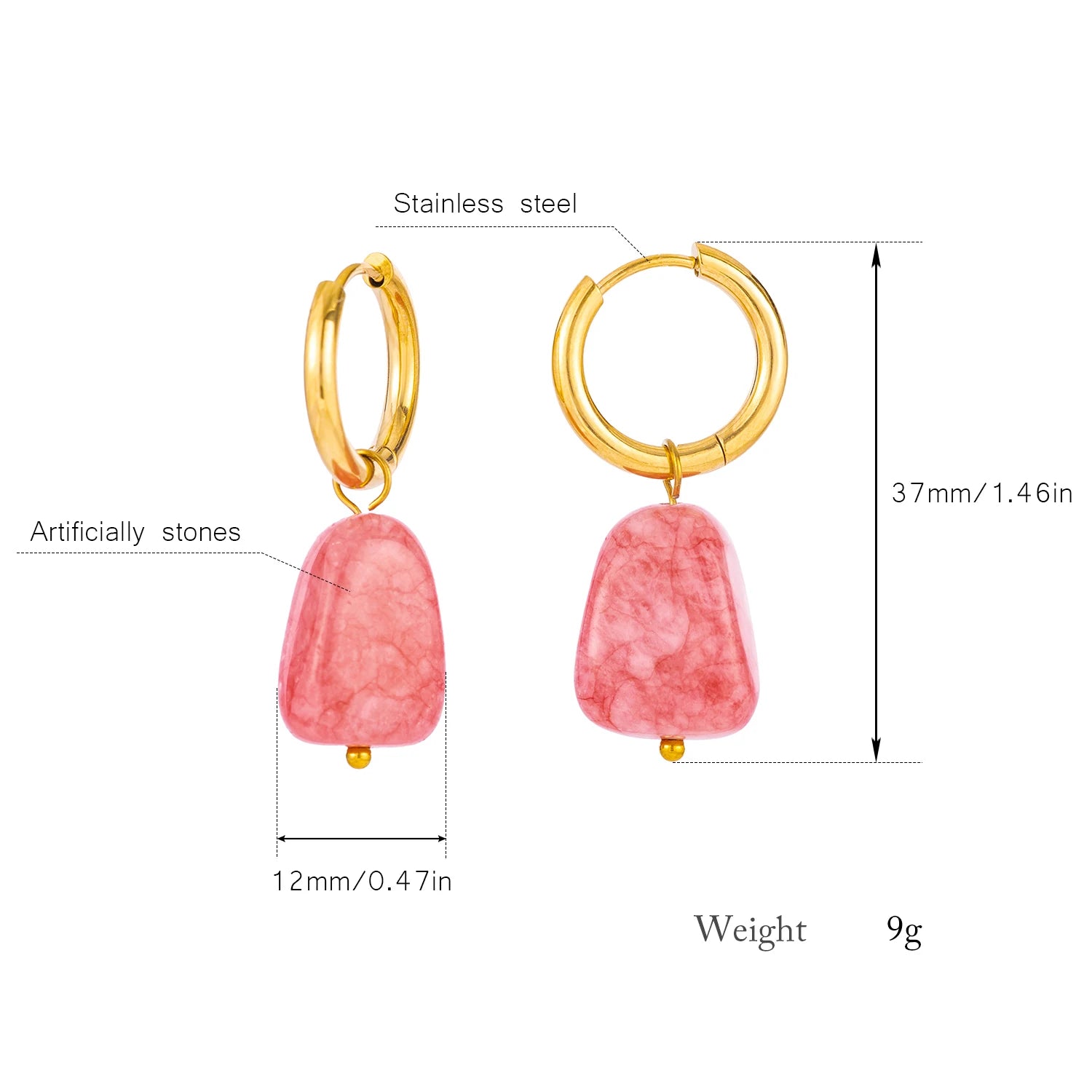 Stone Drop Earrings