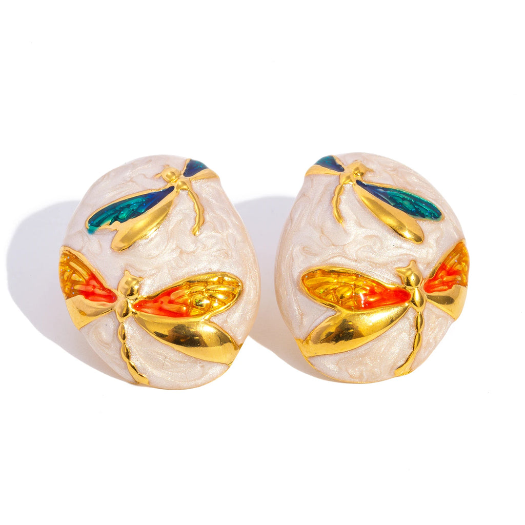 Colorful Dragonfly Earrings