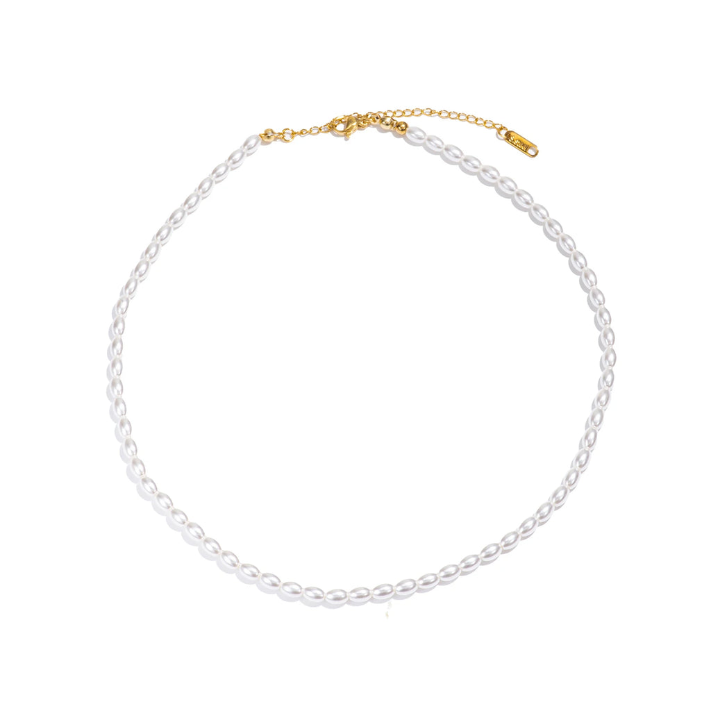Pearl Necklace & Rose Pendant