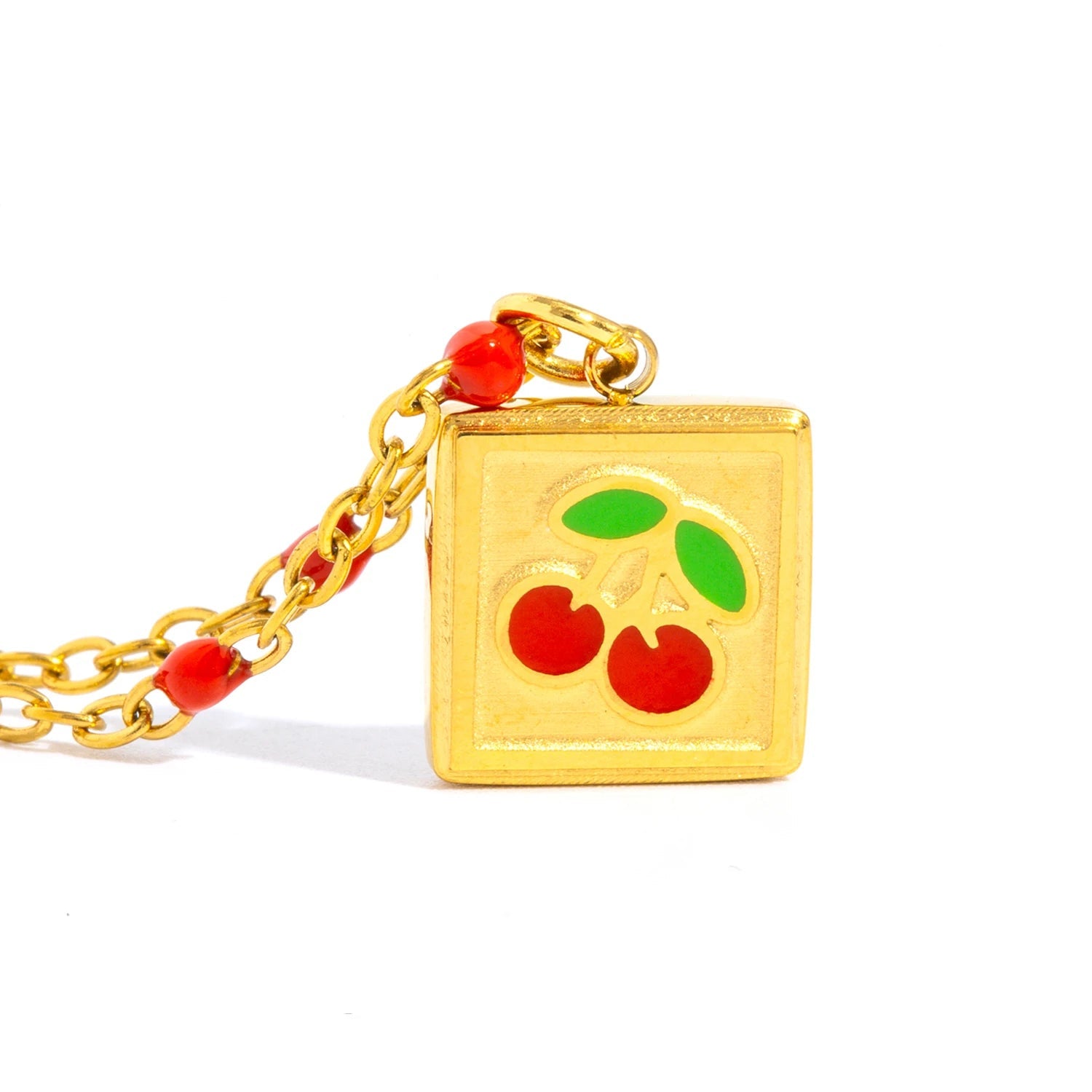 Square Cherry Necklace