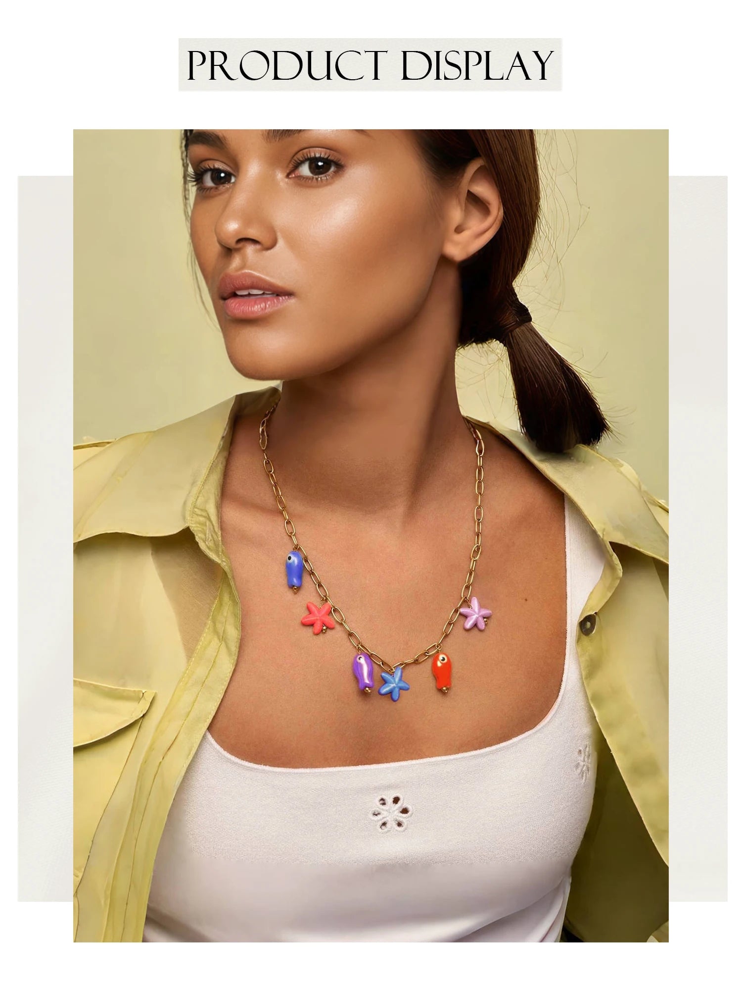 Fish & Starfish Pendant Necklace