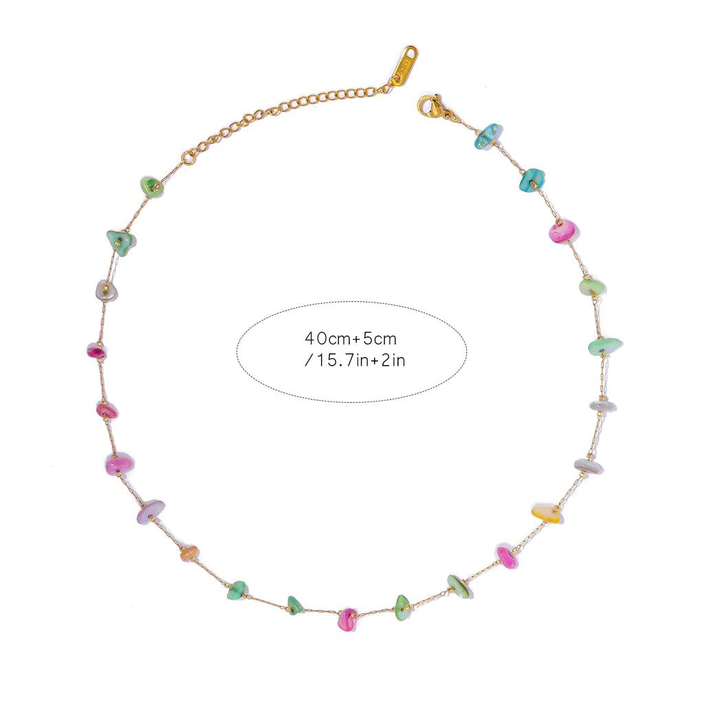 Colorful NonSense Stones Necklace & Bracelet