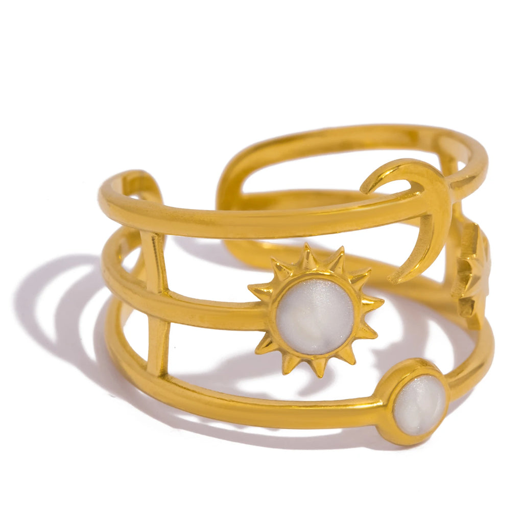 Sun & Moon Star Ring