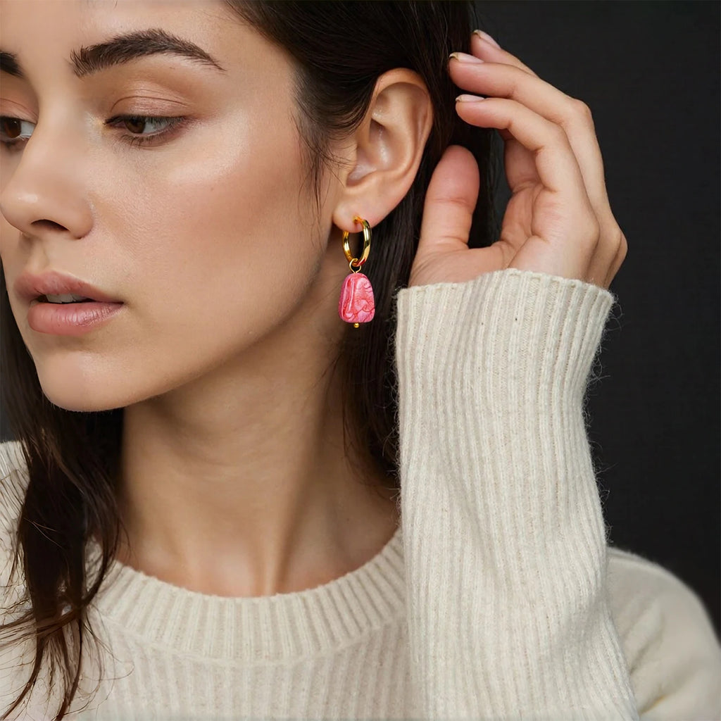 Stone Drop Earrings