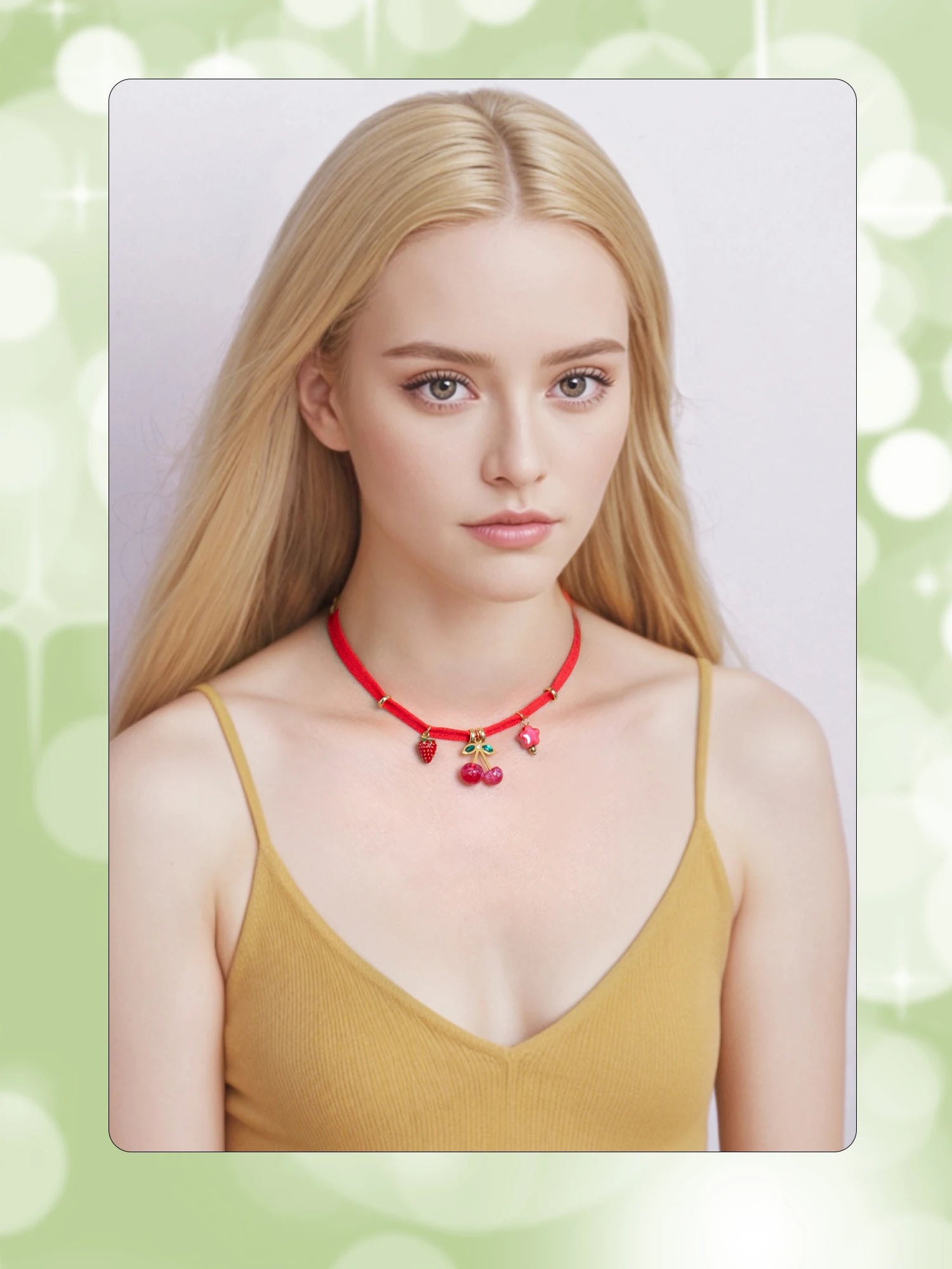 Colorful Starfish Dolphin & Fruits Combo Necklace