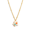 Geometric Doodle Flower Necklace