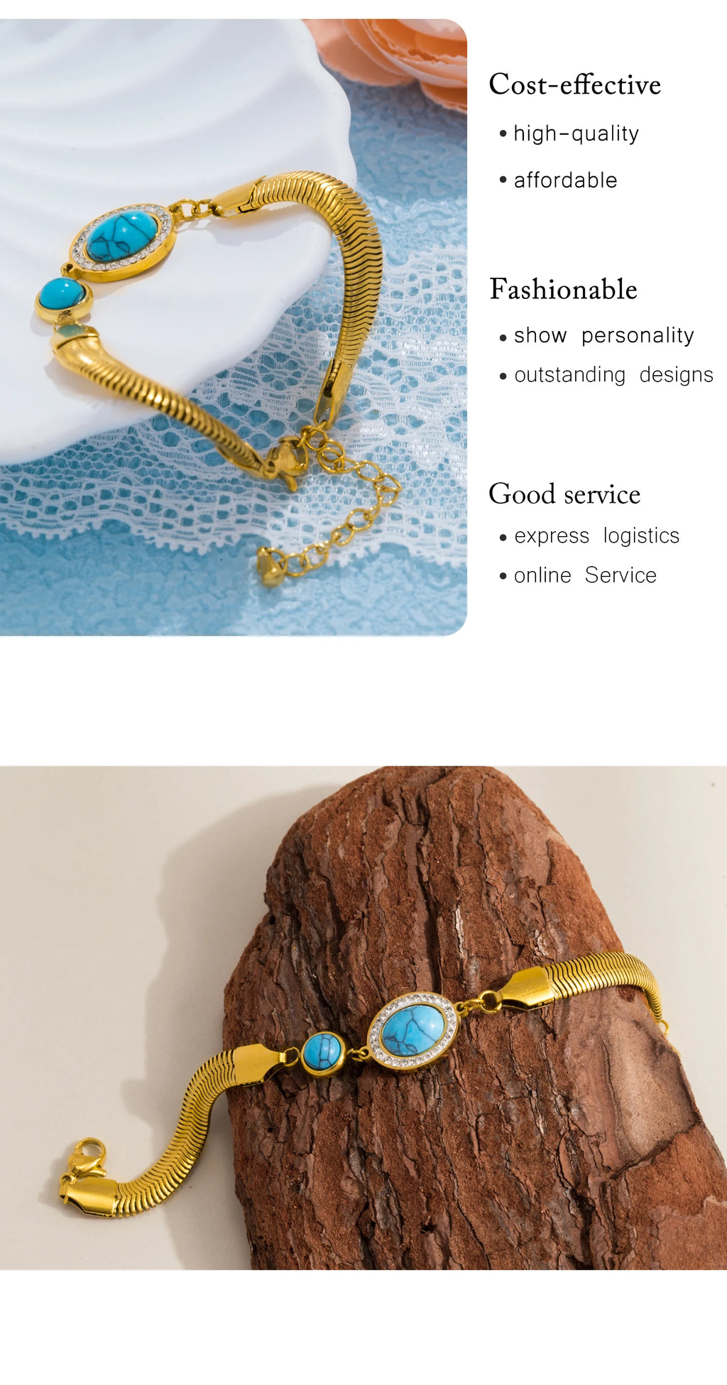 Elliptical Turquoise Bracelet