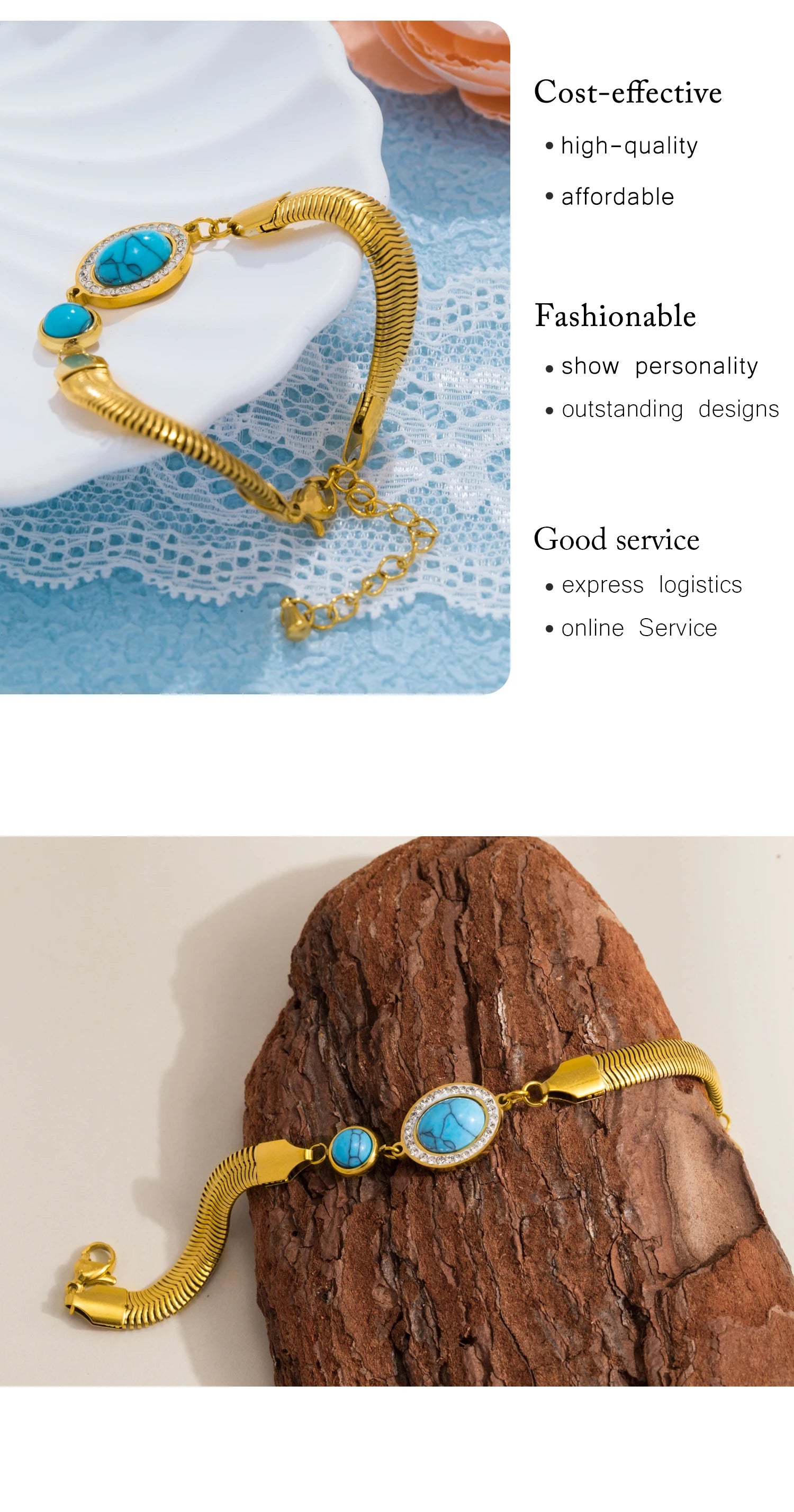 Elliptical Turquoise Bracelet