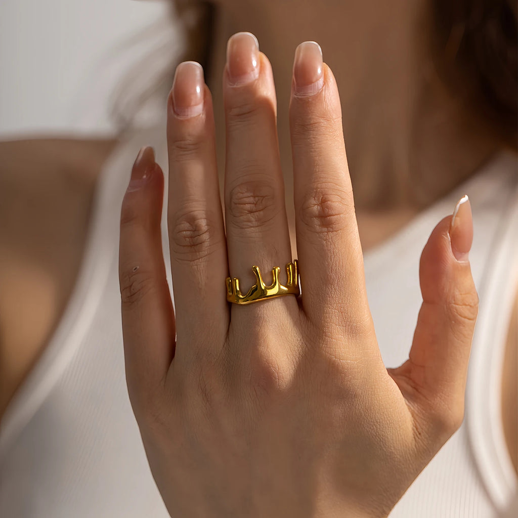 Crown Charm Ring