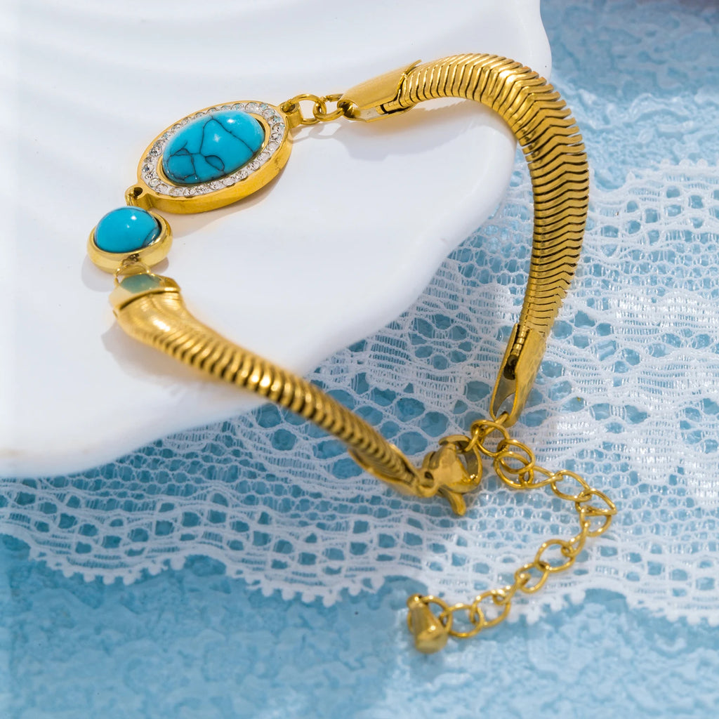 Elliptical Turquoise Bracelet