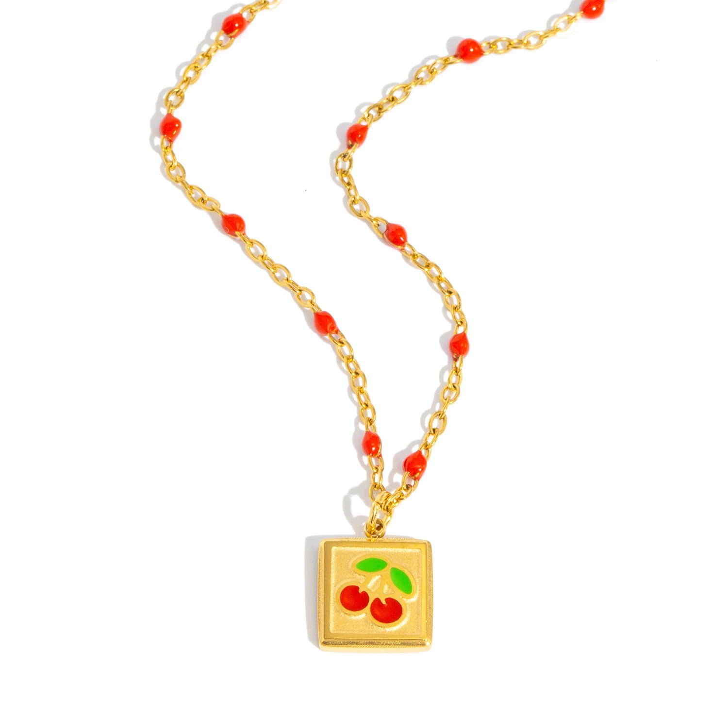 Square Cherry Necklace