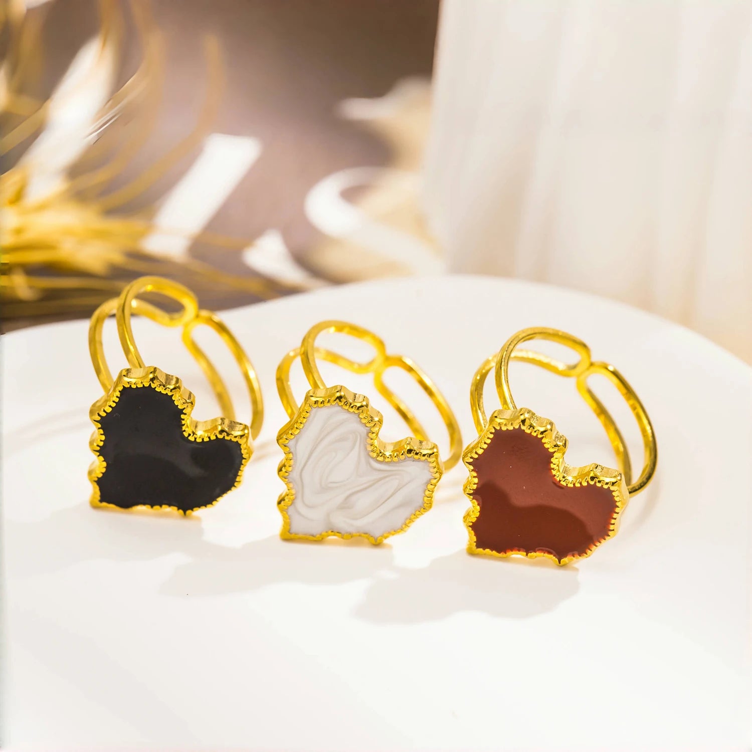 Red & Black Golden Rings