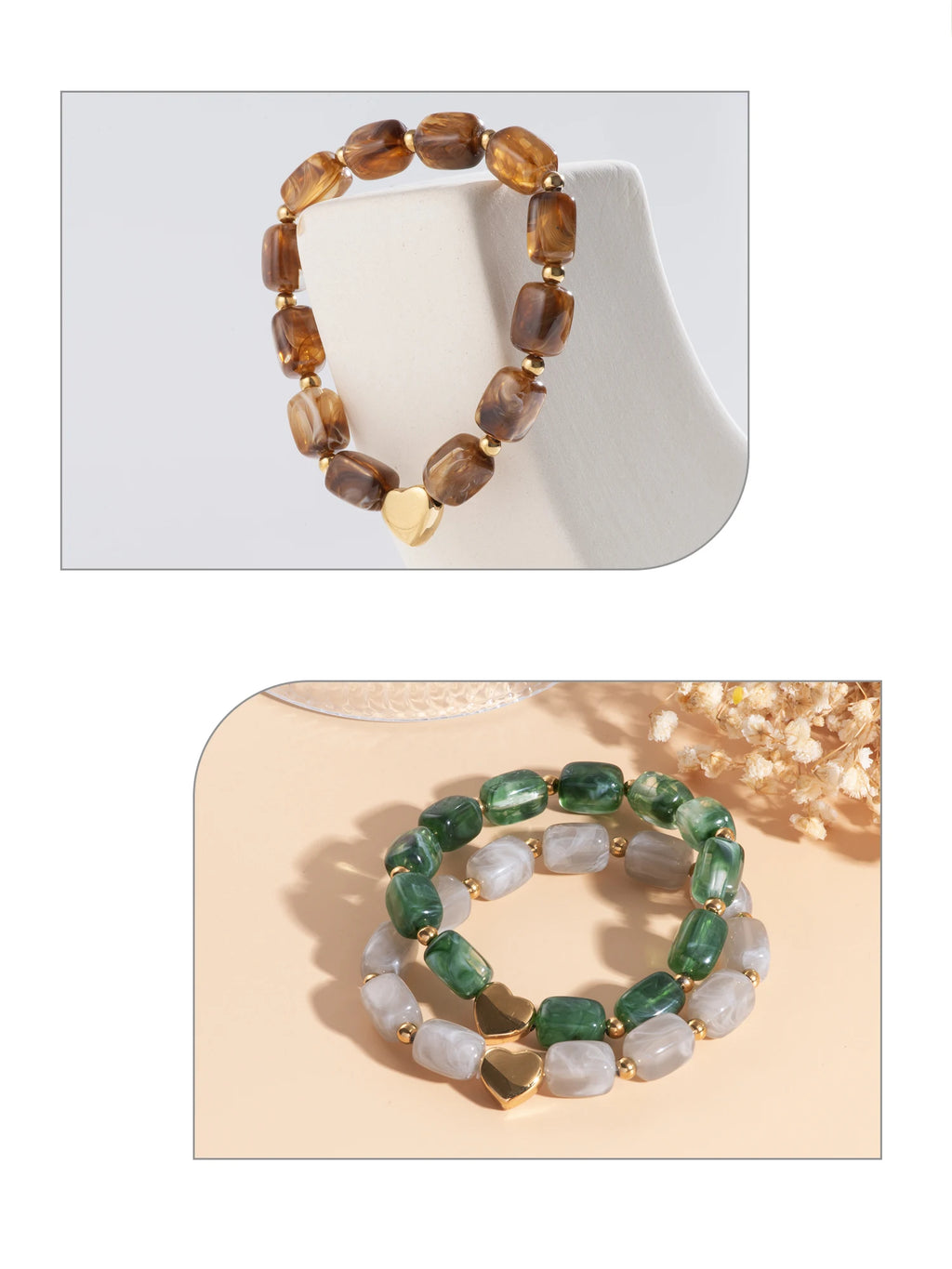 Resin Beads Charm Bracelet