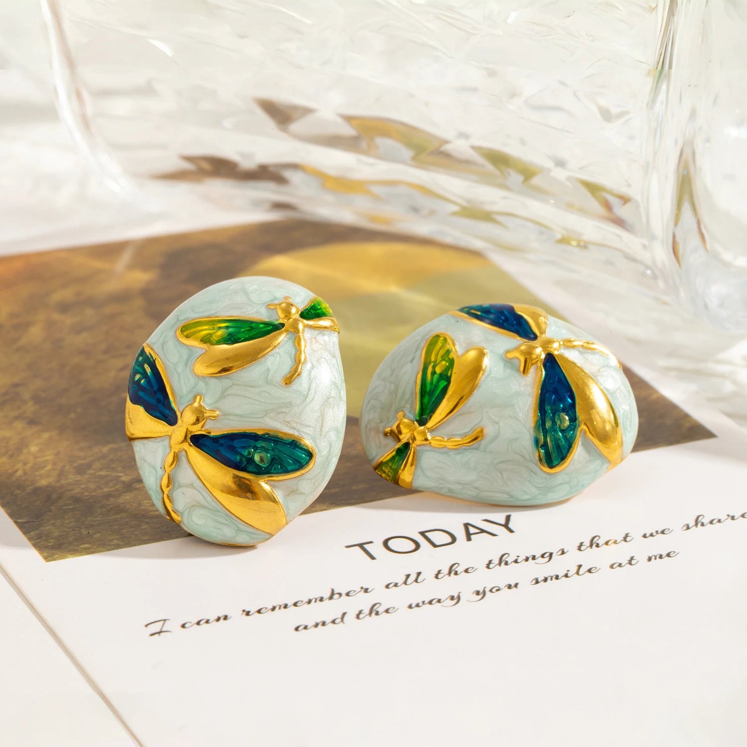 Colorful Dragonfly Earrings