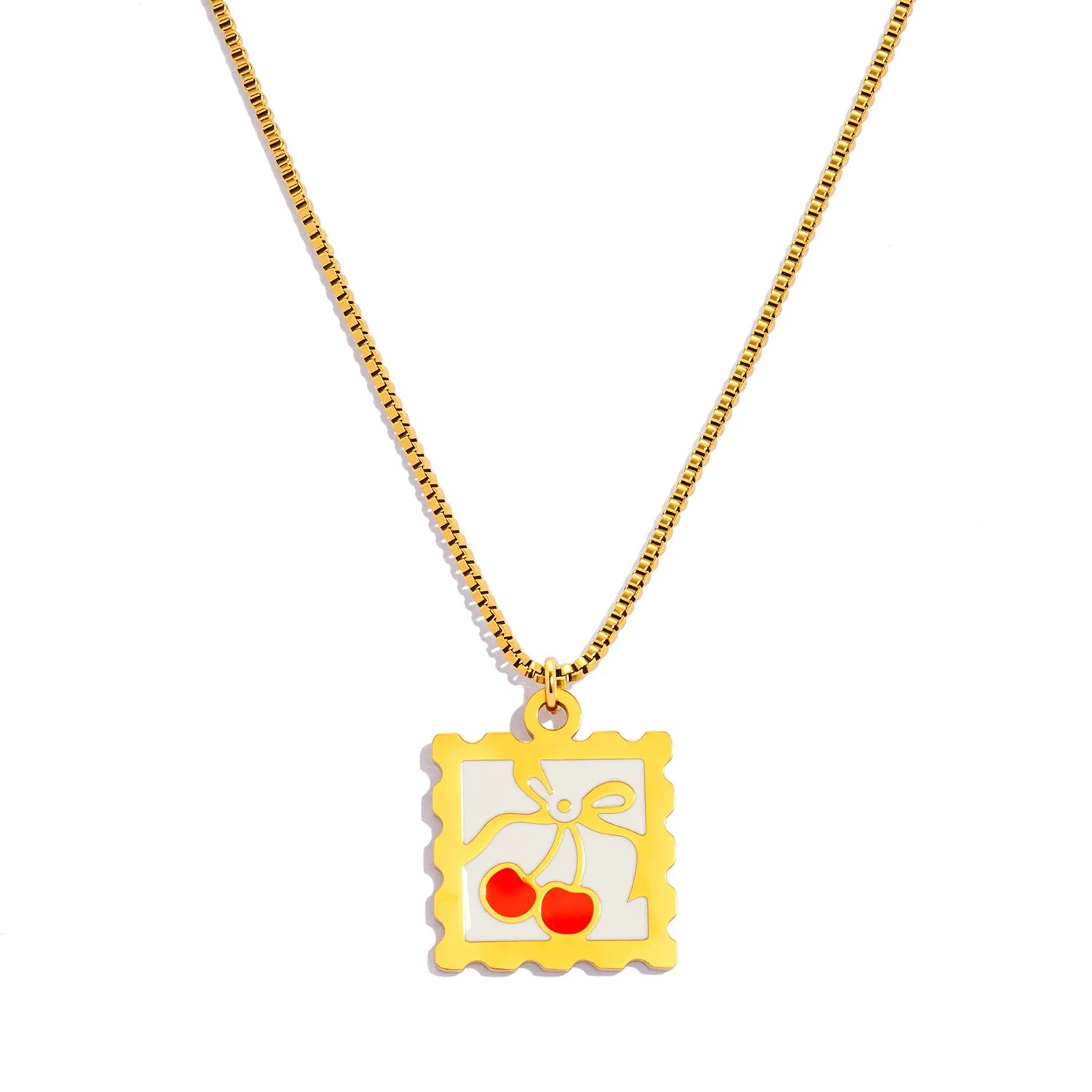 Cherry Lemon Strawberry Necklace