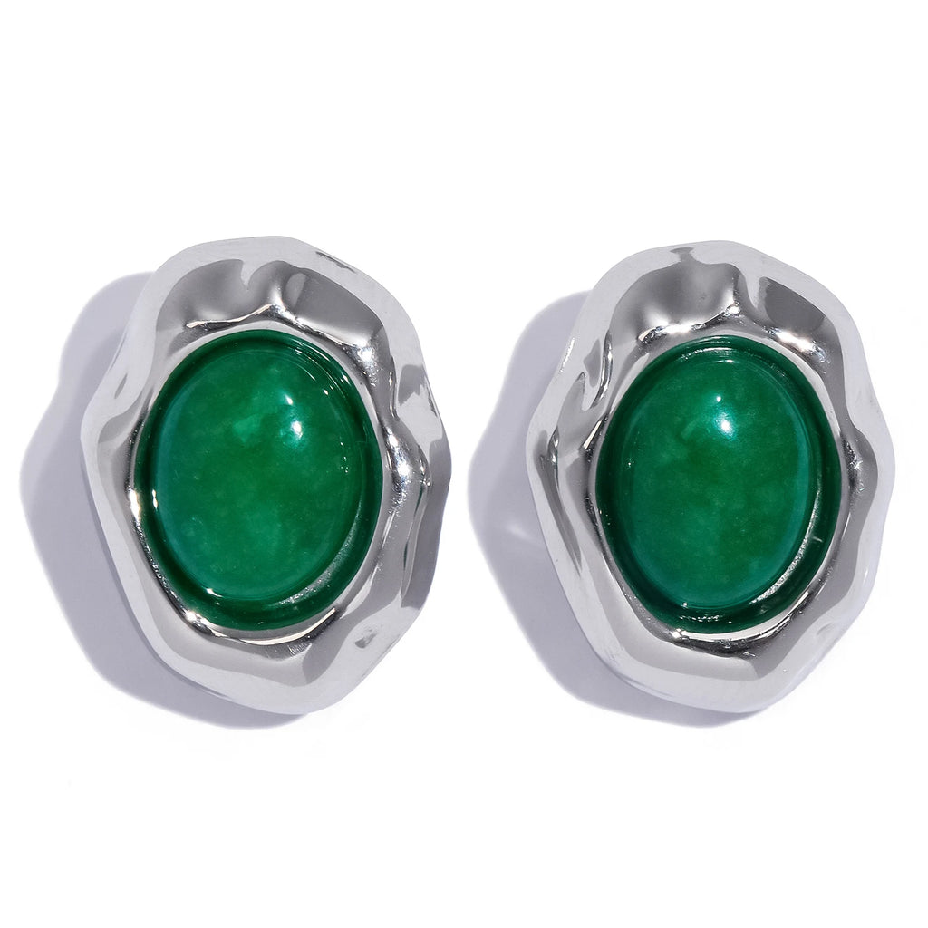 French-style Natural GemStone Earrings