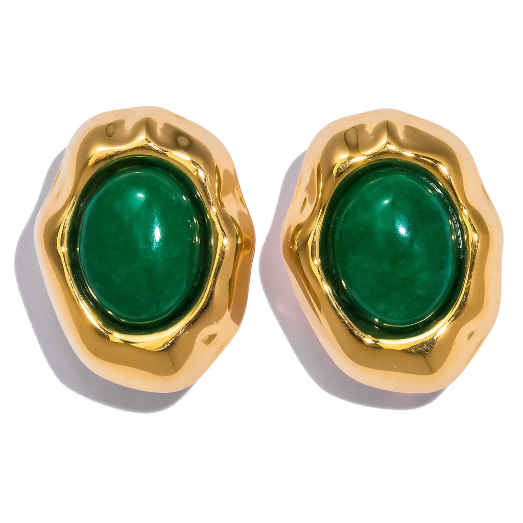 French-style Natural GemStone Earrings