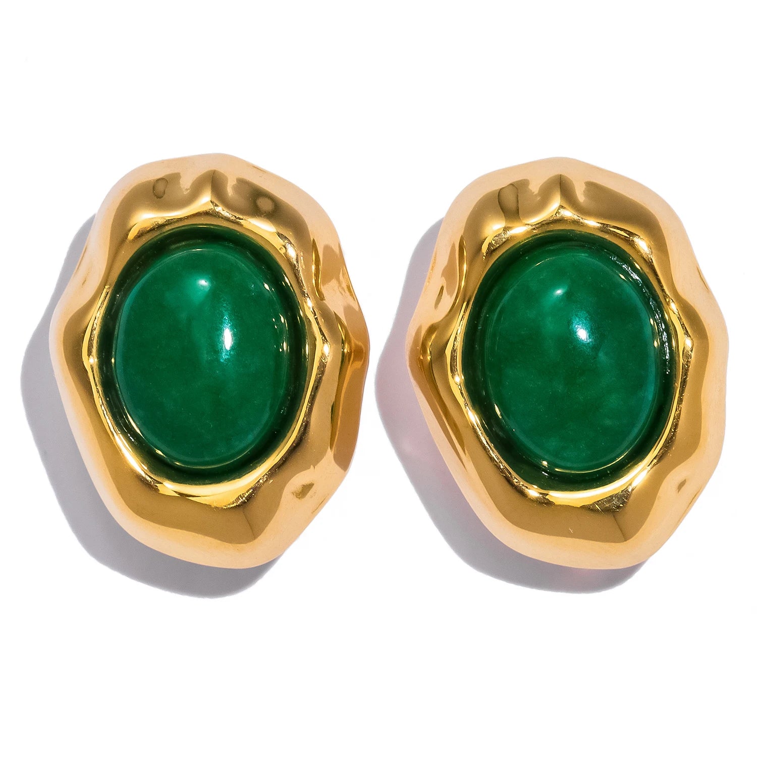 French-style Natural GemStone Earrings