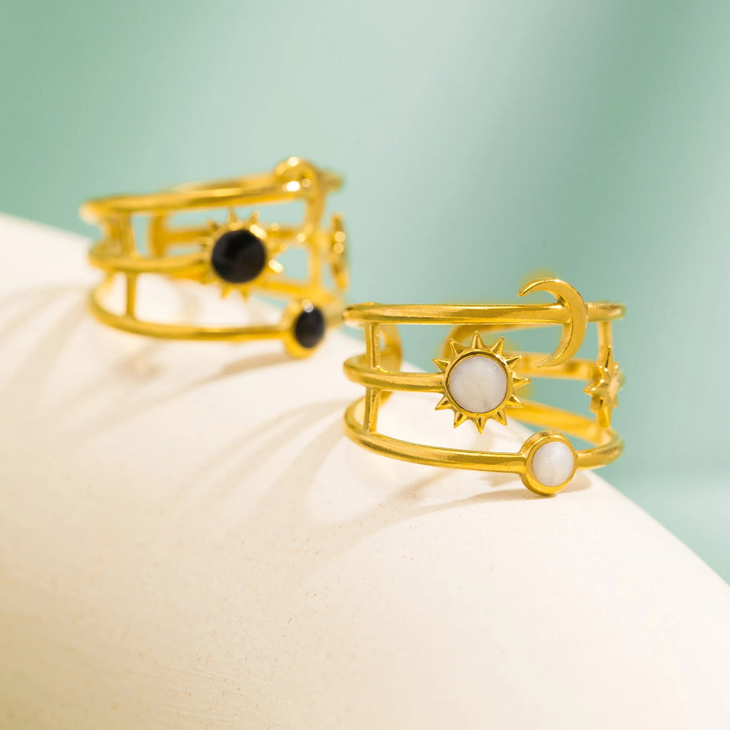 Sun & Moon Star Ring