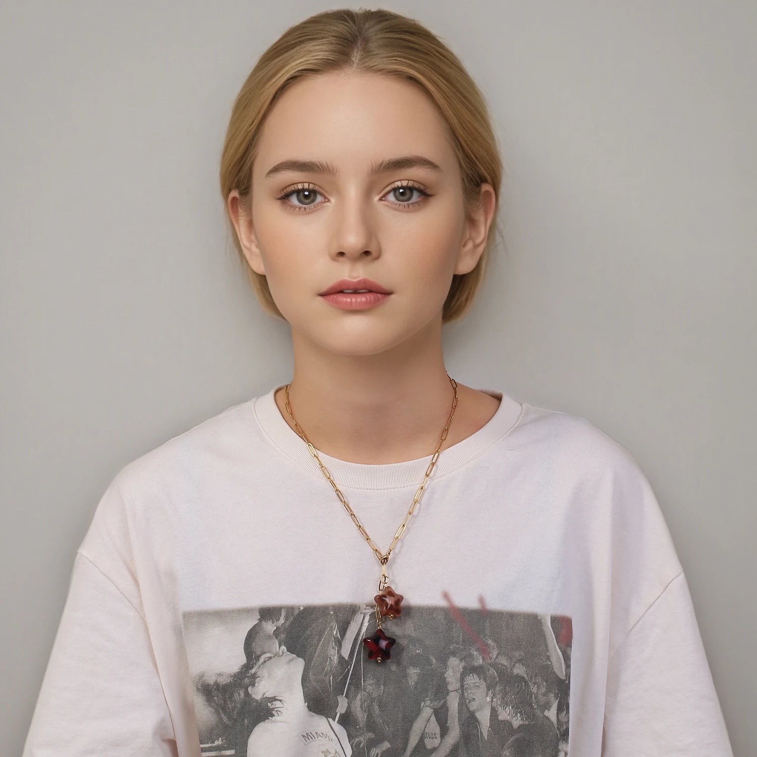 Double Star Pendant Necklace