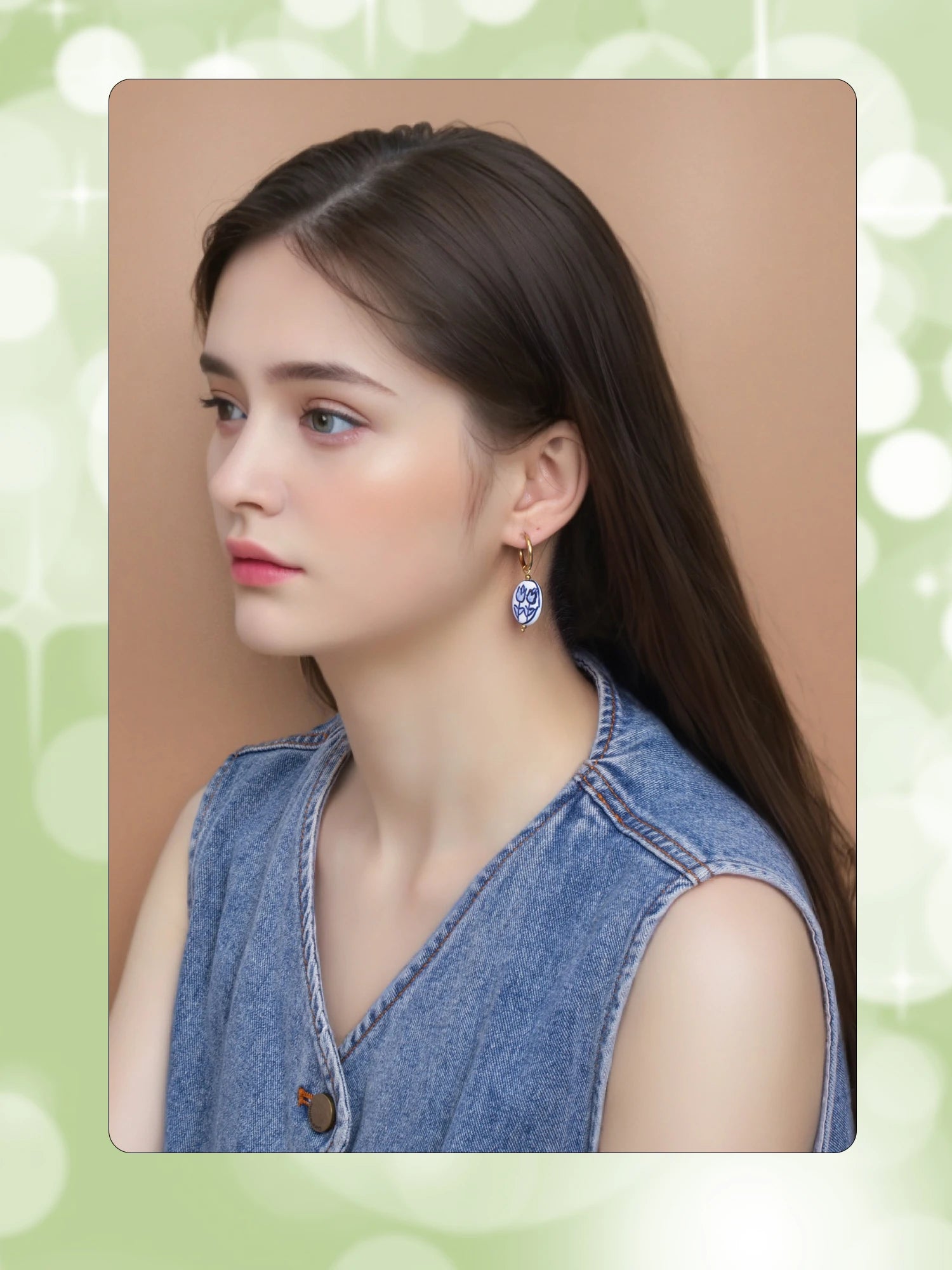 Chinese Porcelain Earrings