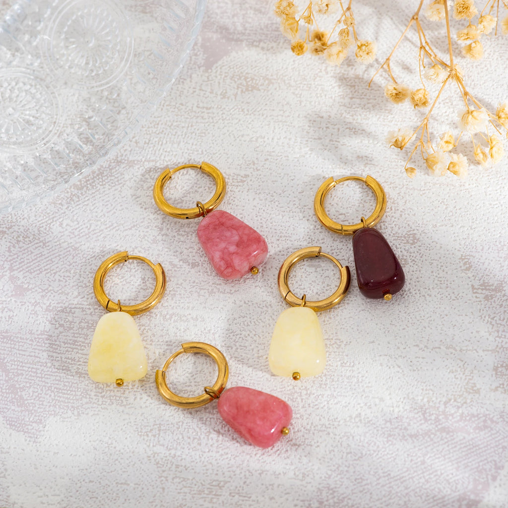 Stone Drop Earrings