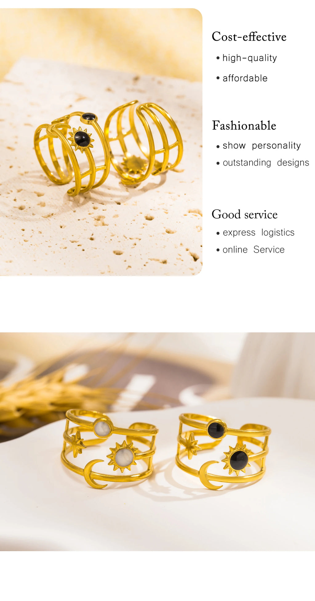 Sun & Moon Star Ring