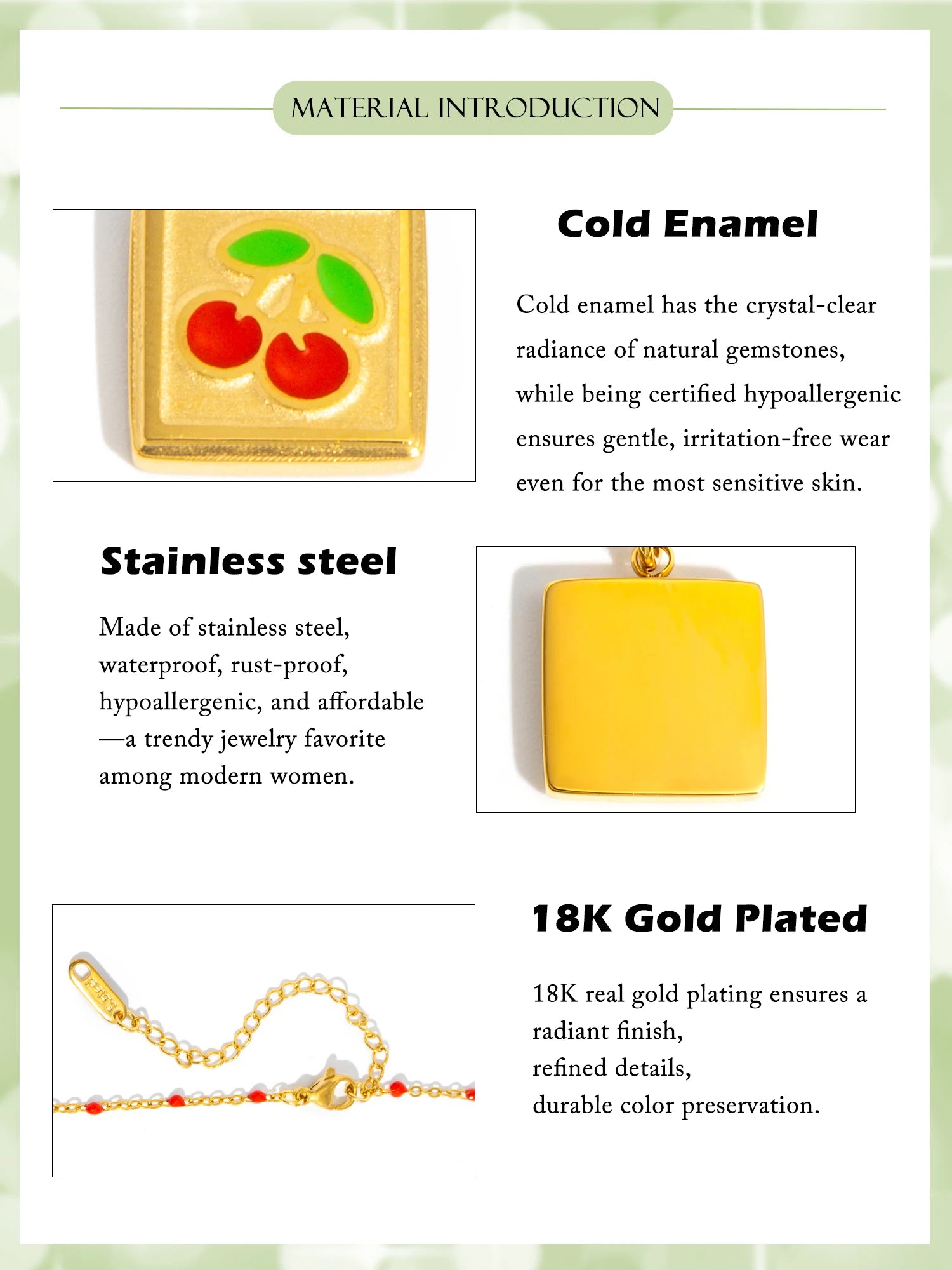 Square Cherry Necklace