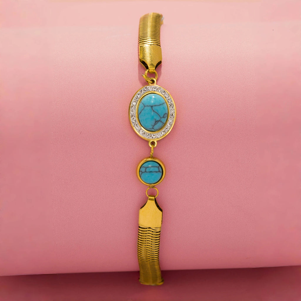 Elliptical Turquoise Bracelet