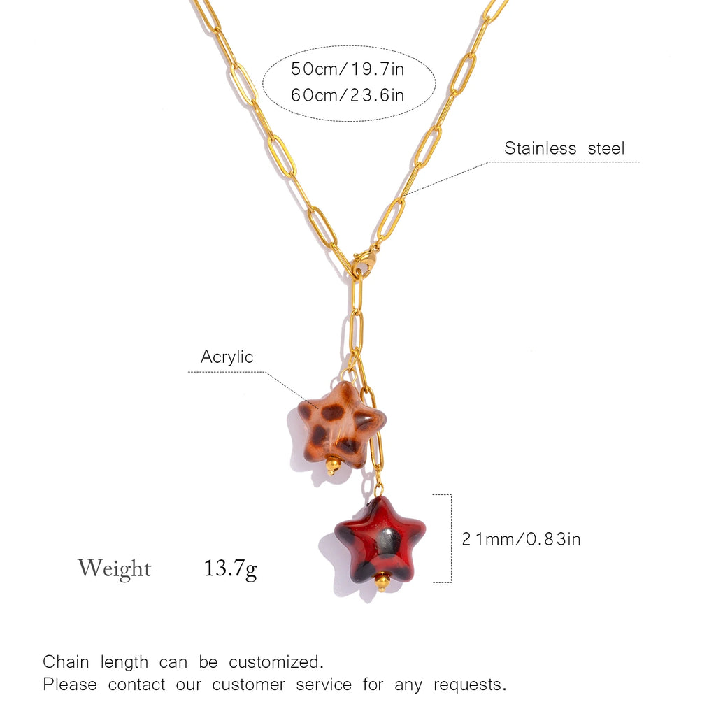 Double Star Pendant Necklace