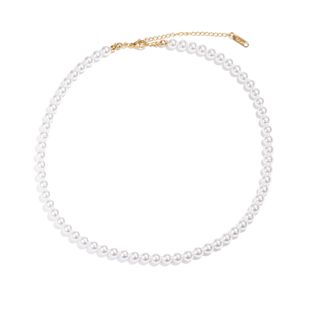 Pearl Necklace & Rose Pendant