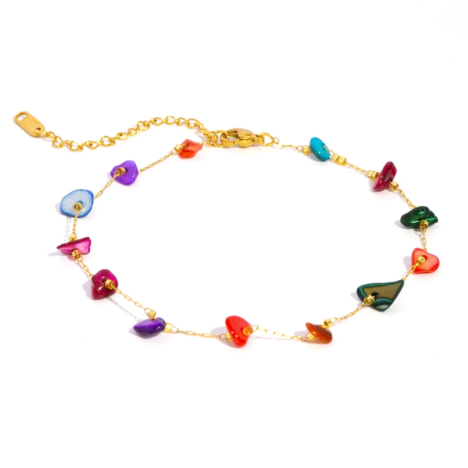 Colorful NonSense Stones Necklace & Bracelet