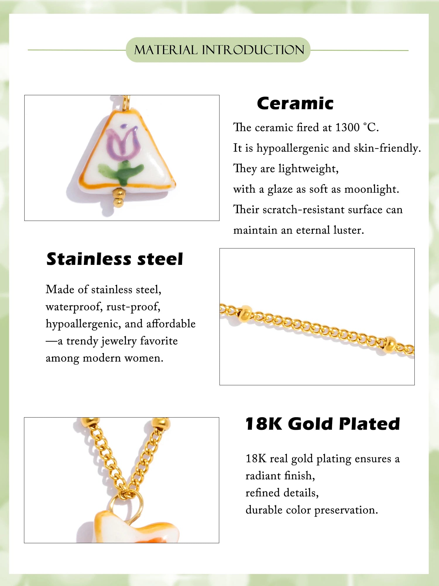 Geometric Doodle Flower Necklace