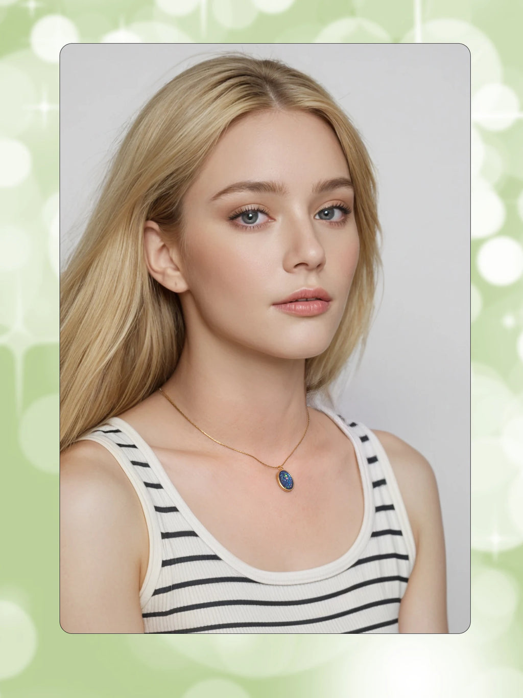 Oval Pendant Necklace
