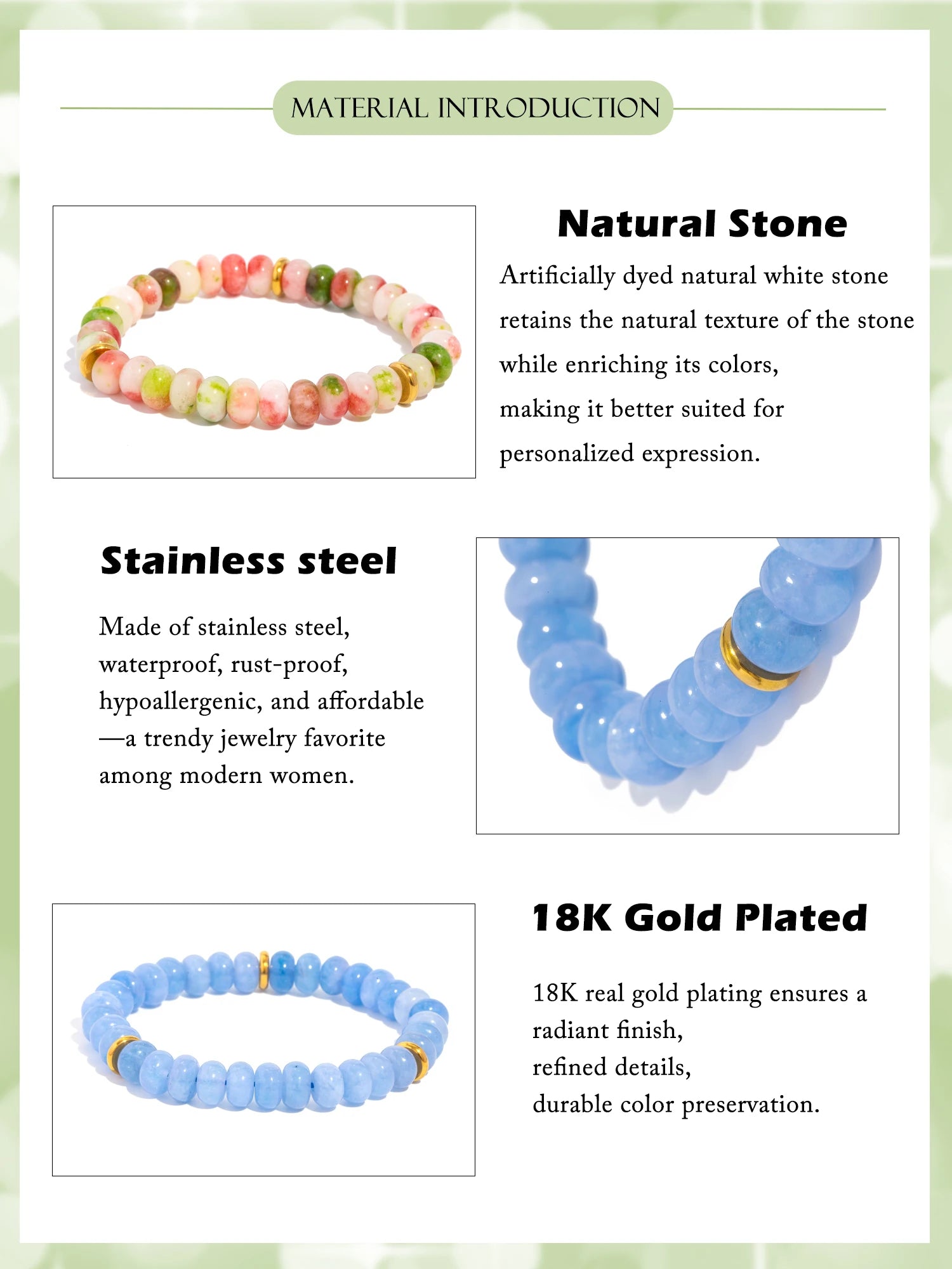 Handmade Stone Bracelet