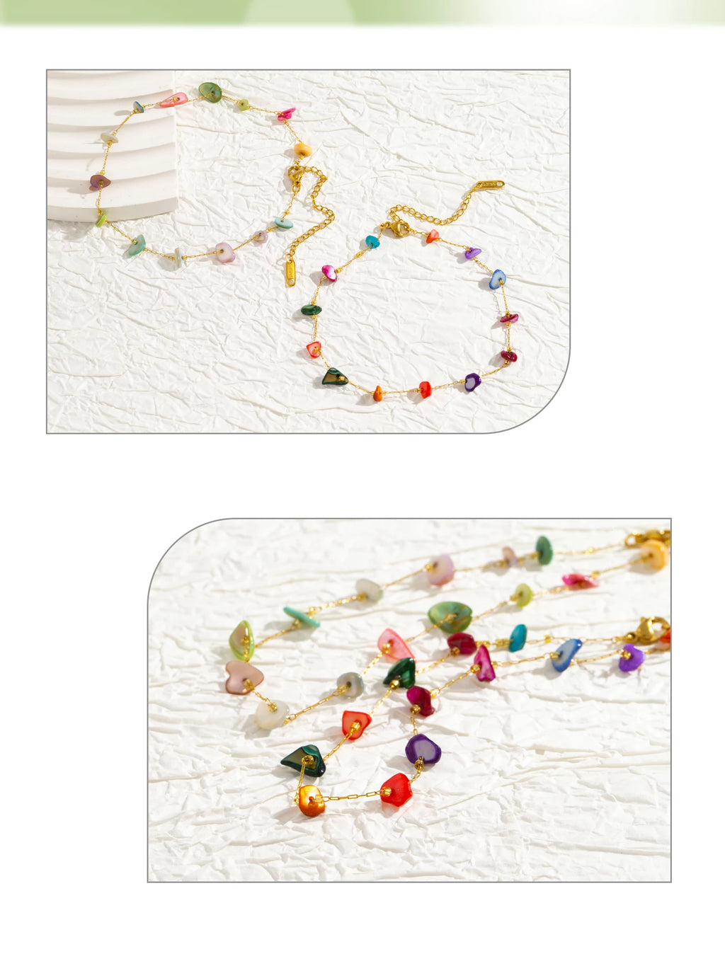 Colorful NonSense Stones Necklace & Bracelet